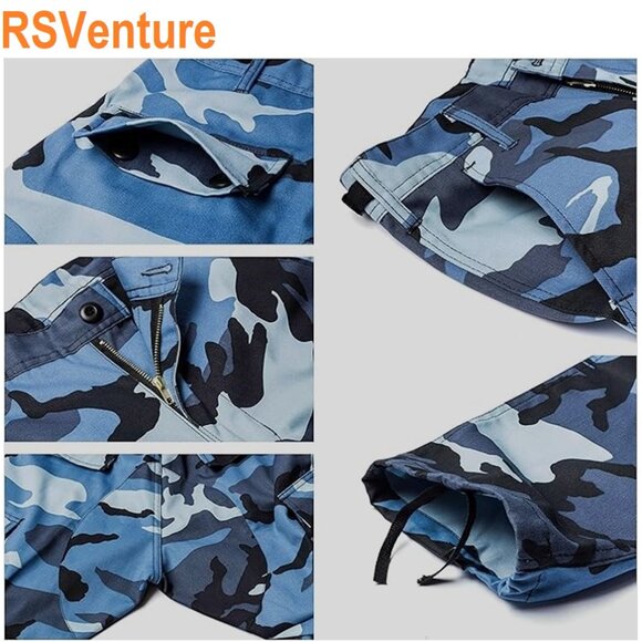 Military Fatigues (BDU's) Sky Blue Camo Pants Small Regular - Picture 2 of 6